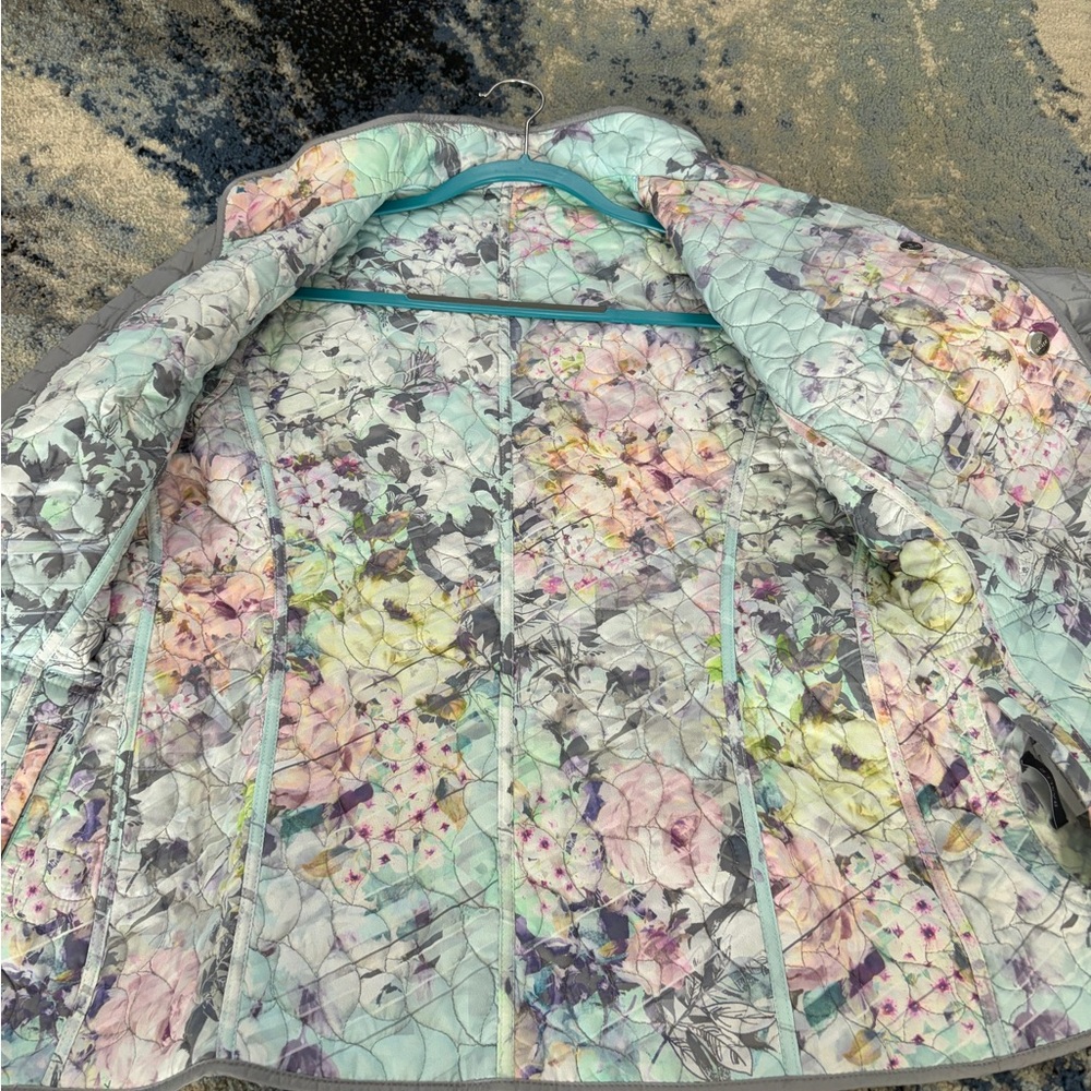 Basler Jacket Reversible Quilted Lightweight Gray… - image 5